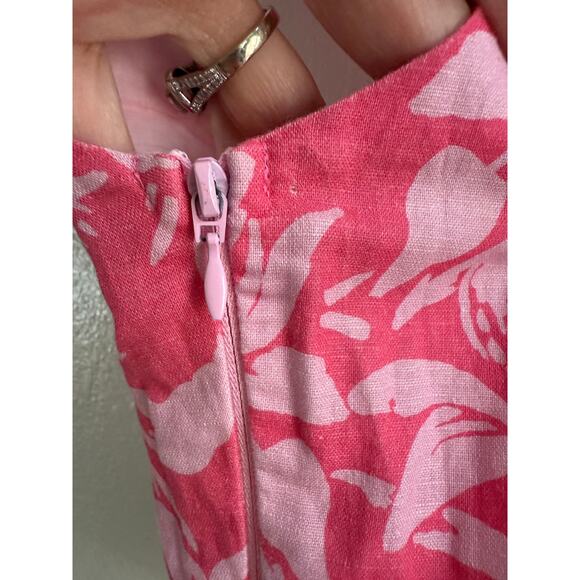 Charlie Holiday Pink Floral Tropical Hibiscus Crop Top size XL - Picture 14 of 14